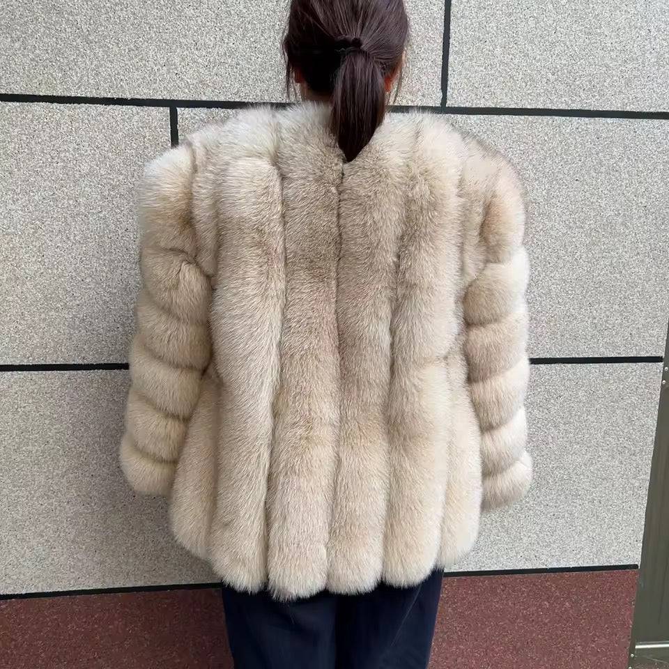 Isabella fur coat- beige