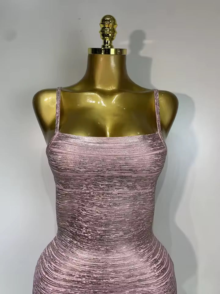 Marlena bandage dress- pink