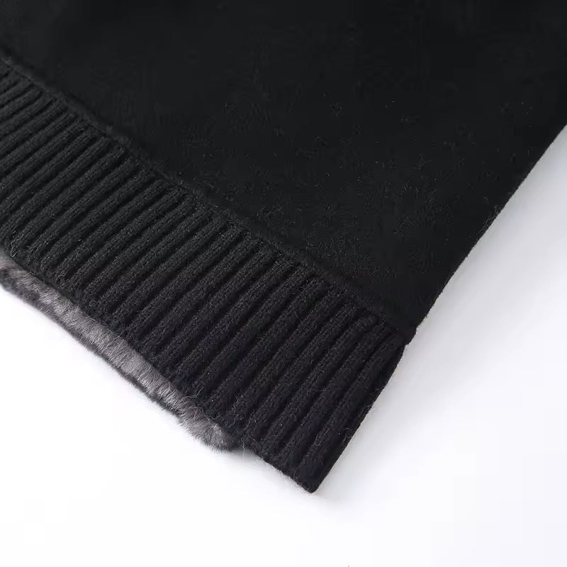 Victoria fur jacket- black/grey