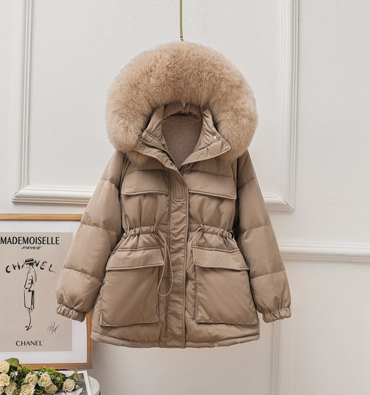 Laura down coat- dark beige