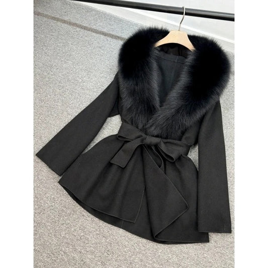 Danielle fur coat short- black
