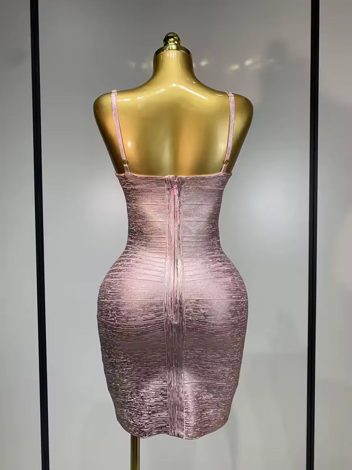 Marlena bandage dress- pink