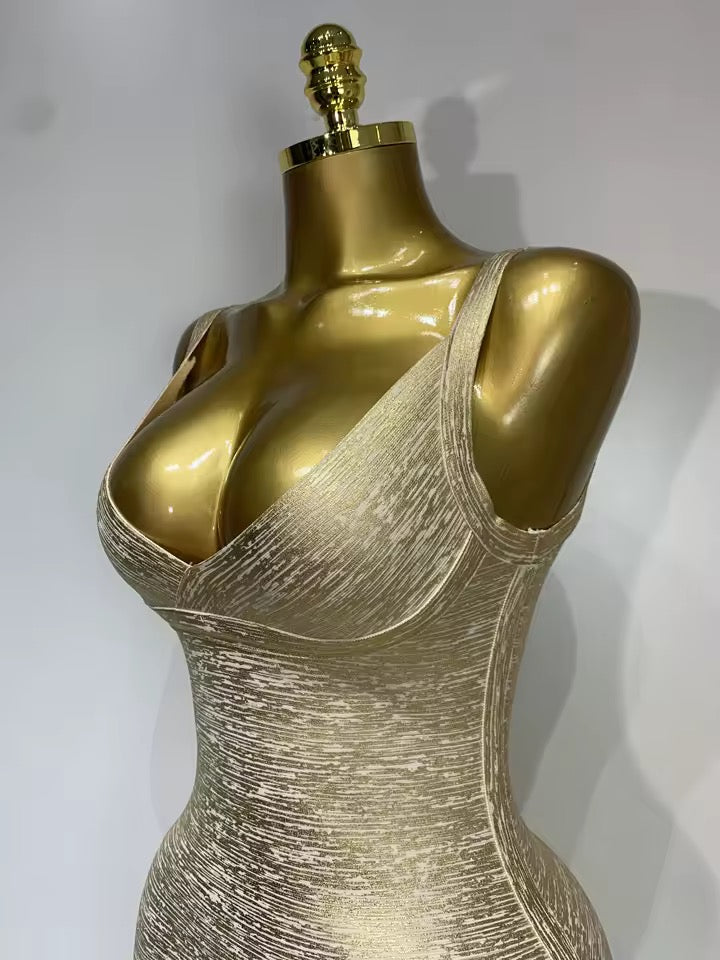 Sarah bandage dress- golden