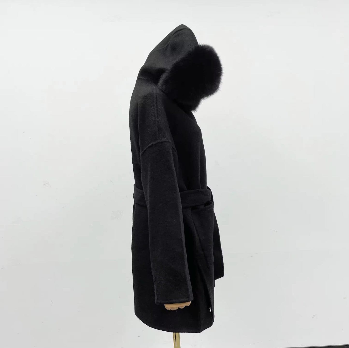 Noelia fur coat- black