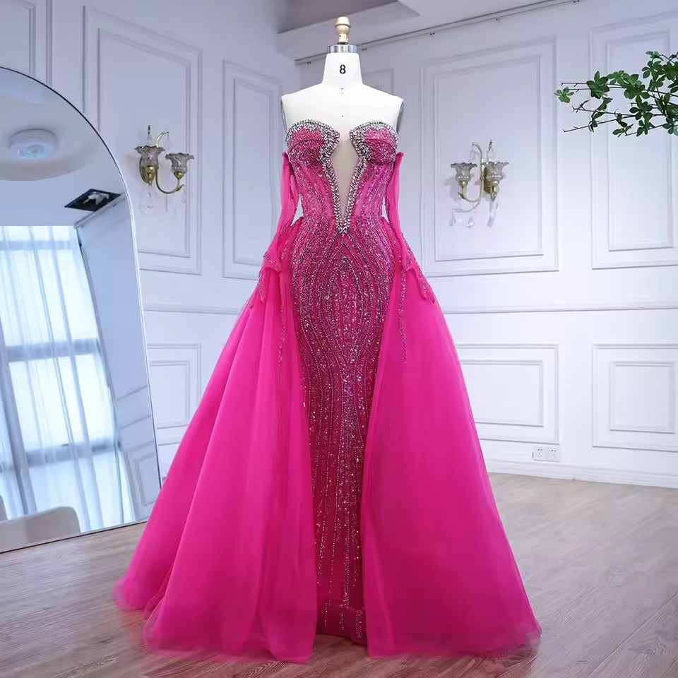 Emilia gown- hot pink