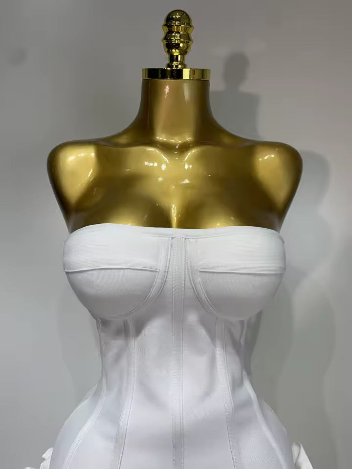 Deanna bandage dress- white