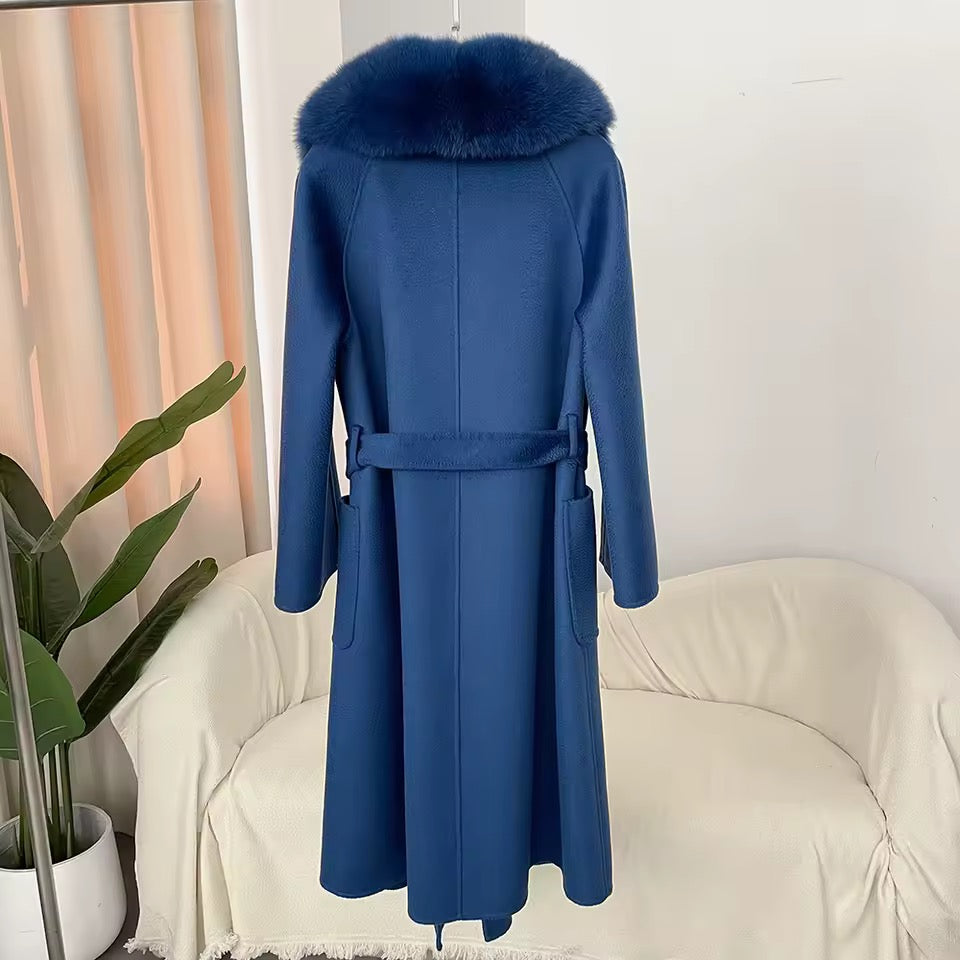 Glinda fur coat- dark blue