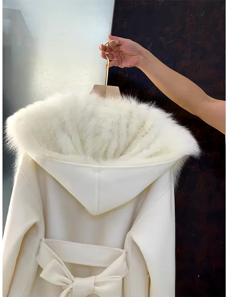 Mathilda fake fur coat- white