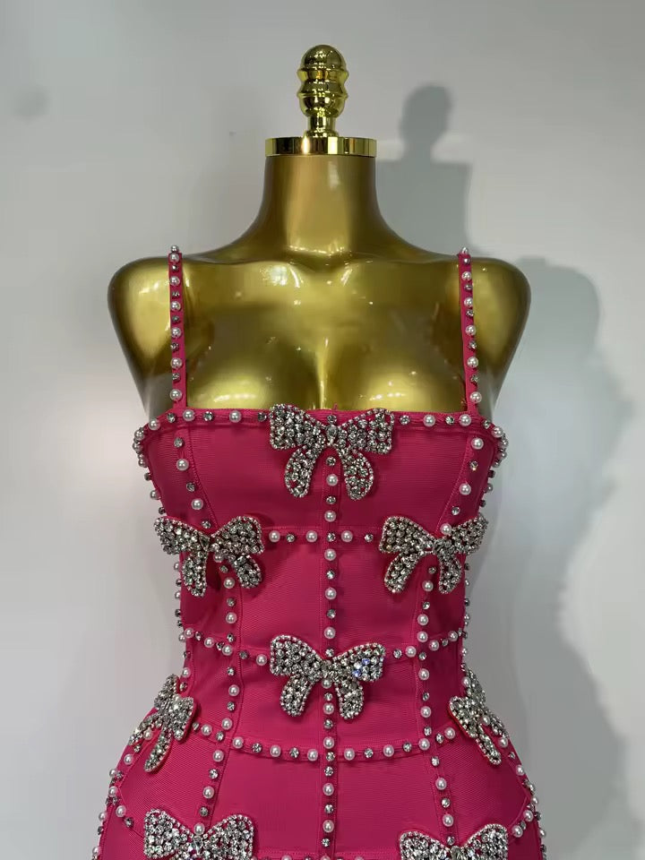 Morgan bandage dress- pink