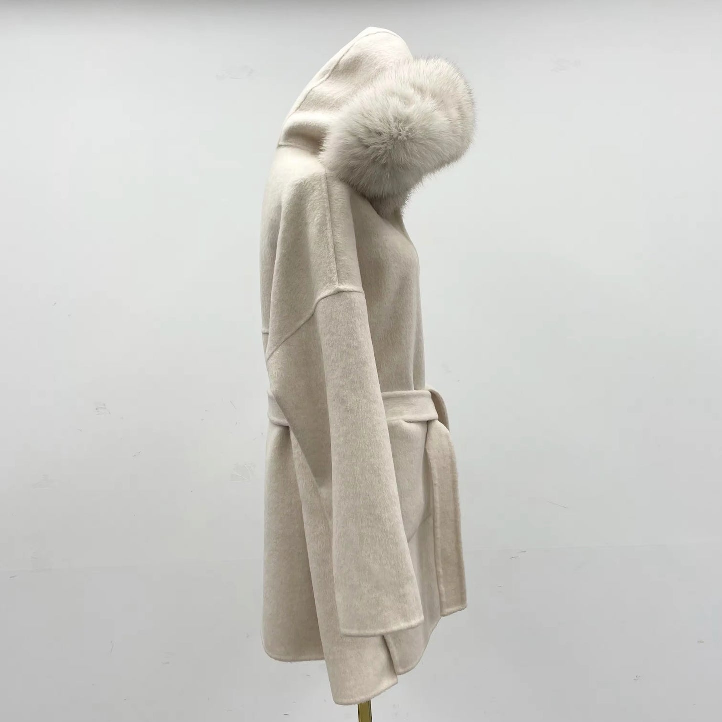 Noelia fur coat- beige