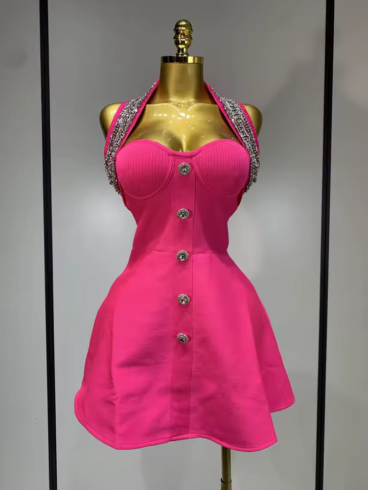 Alessa bandage dress- pink