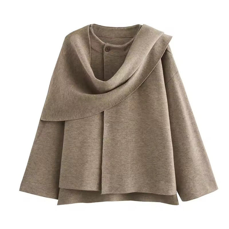 Anais cape- dark beige