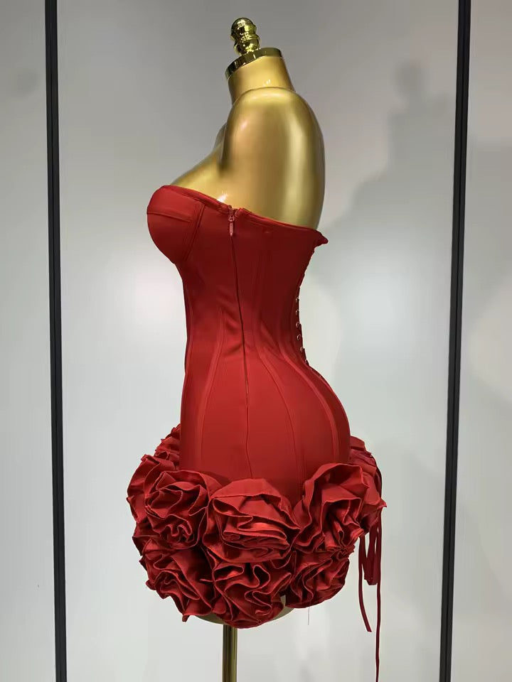Deanna bandage dress- red