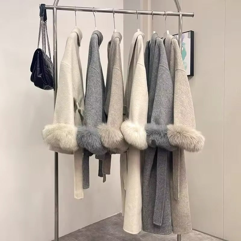 Betsy fur coat- grey