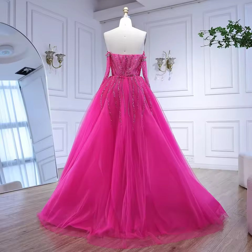 Emilia gown- hot pink