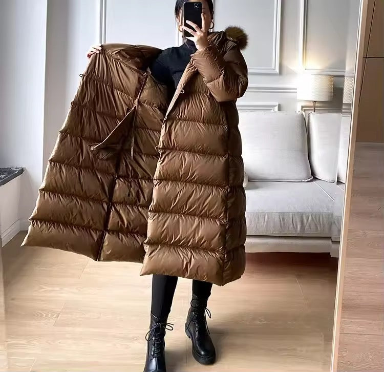 Belle down coat- brown