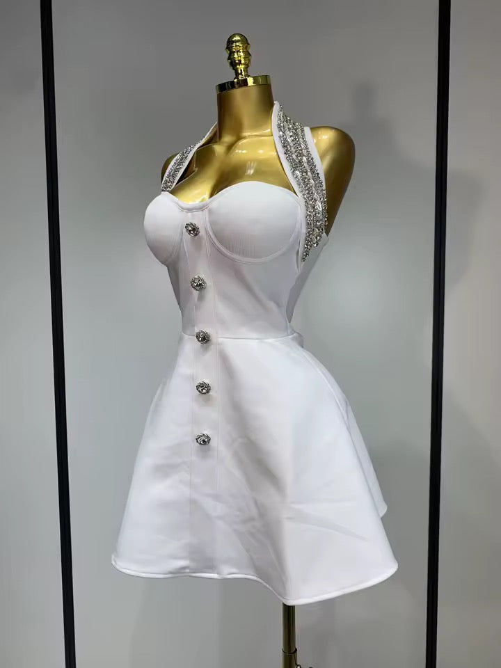 Alessa bandage dress- white