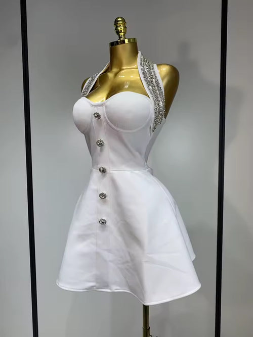 Alessa bandage dress- white