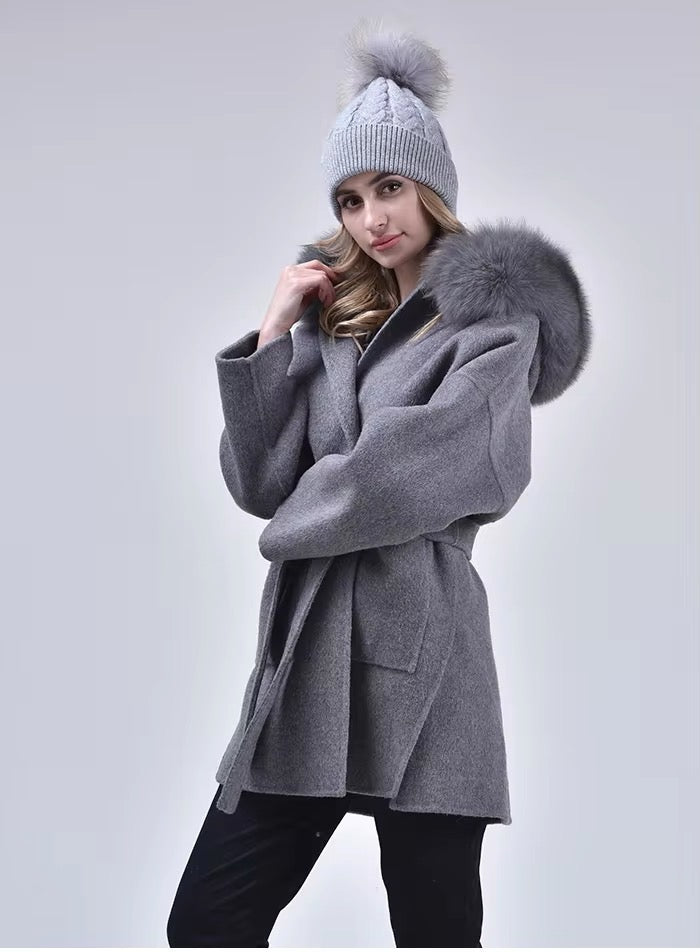 Noelia fur coat- grey