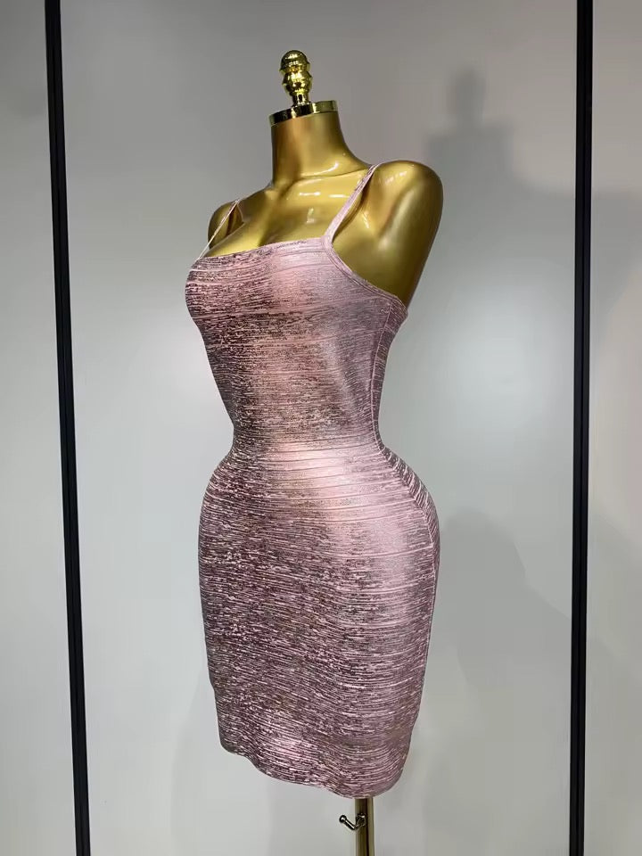 Marlena bandage dress- pink