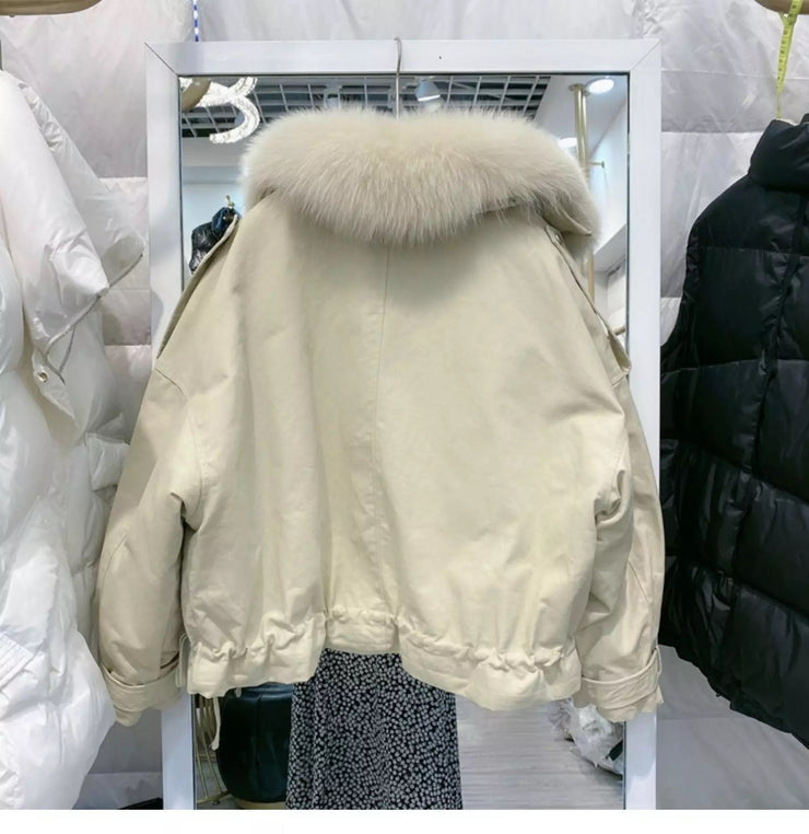 Melinda over sized down jacket- beige