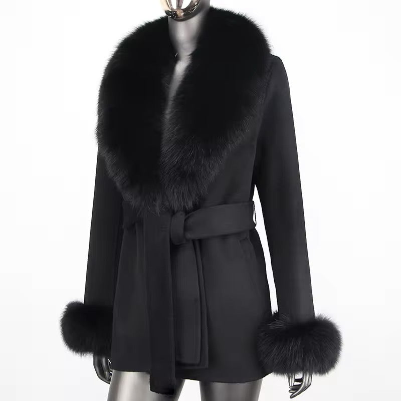 Alara fur coat- black