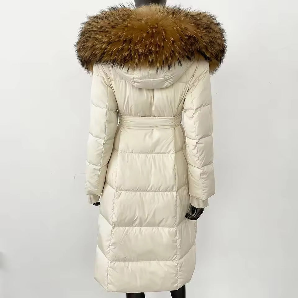 Valeria down coat- white/brown