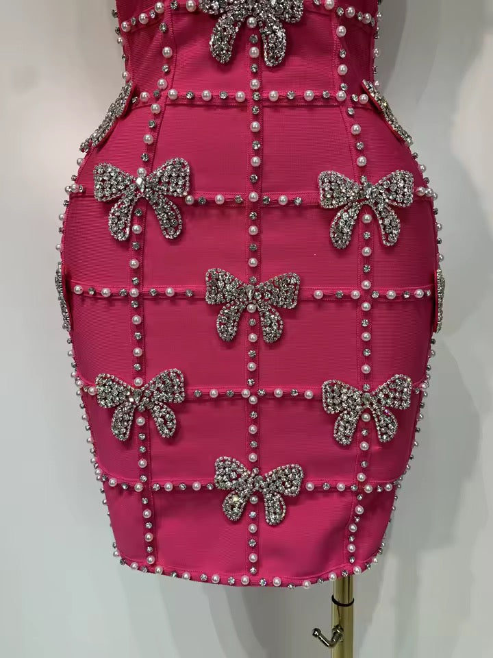 Morgan bandage dress- pink