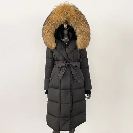 Alexa down coat- black/brown