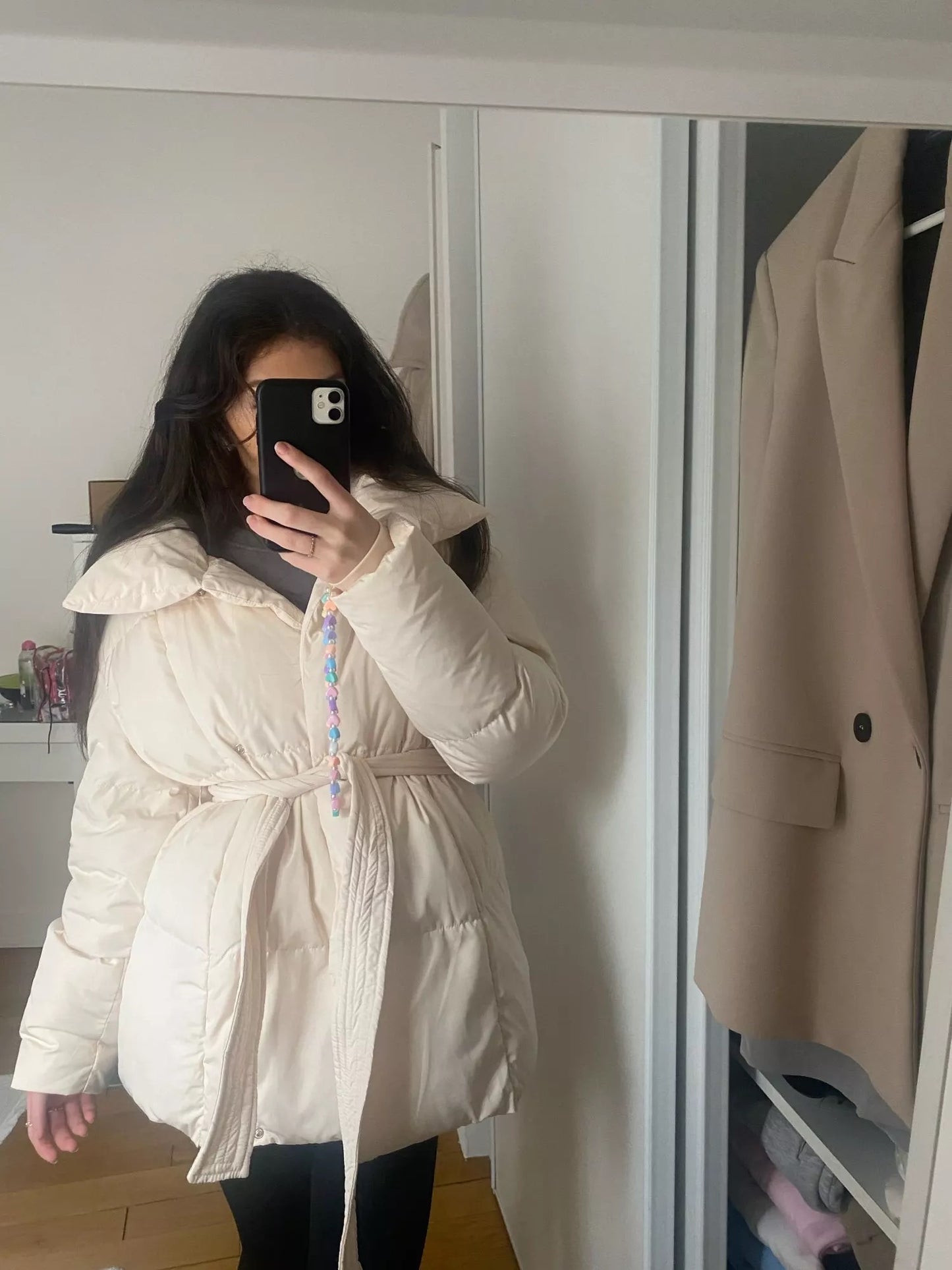Lala puffer jacket- beige