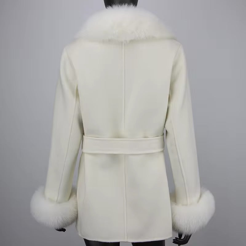 Alara fur coat- white