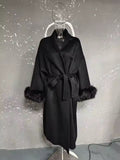 Betsy fur coat- long black
