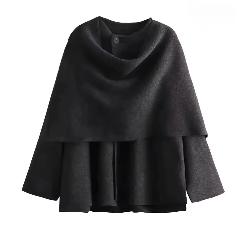 Anais cape- dark grey