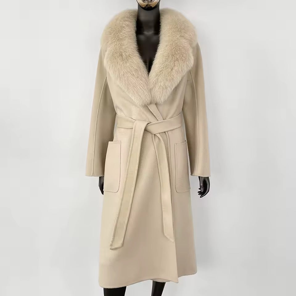 Glinda fur coat- dark beige