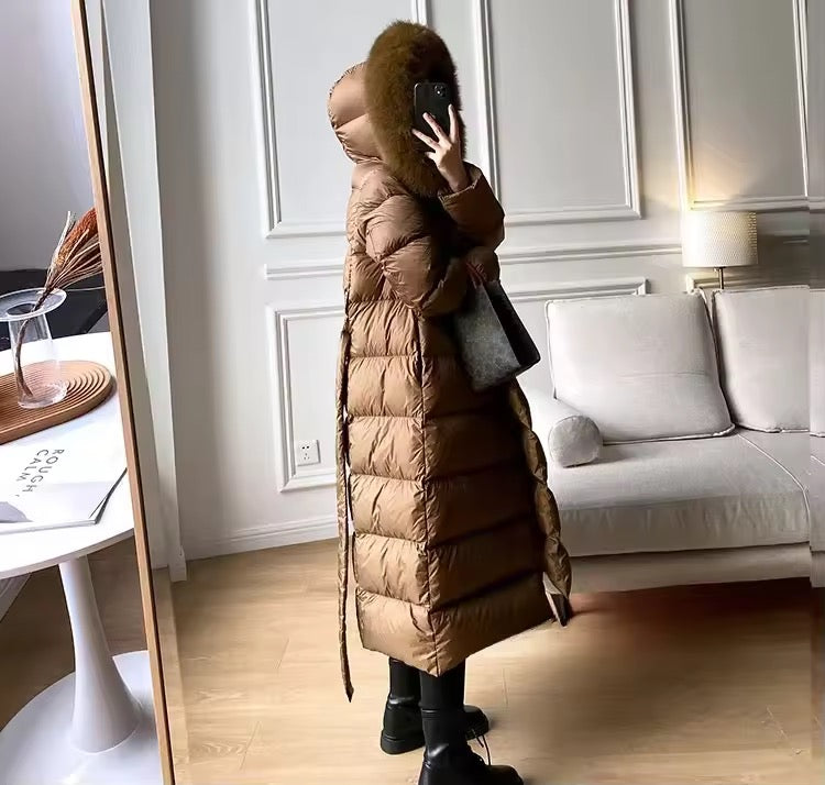Belle down coat- brown