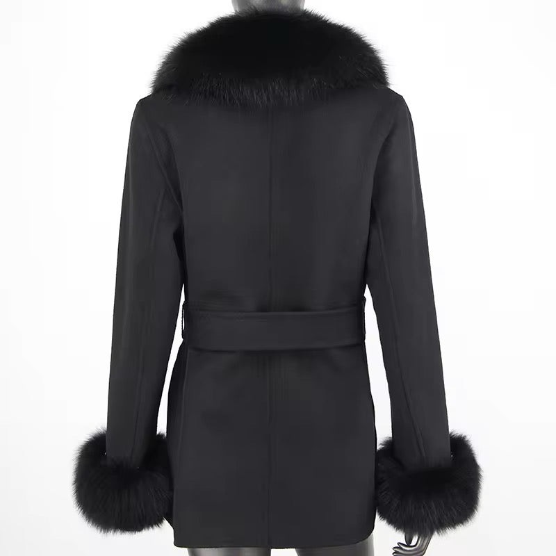 Alara fur coat- black