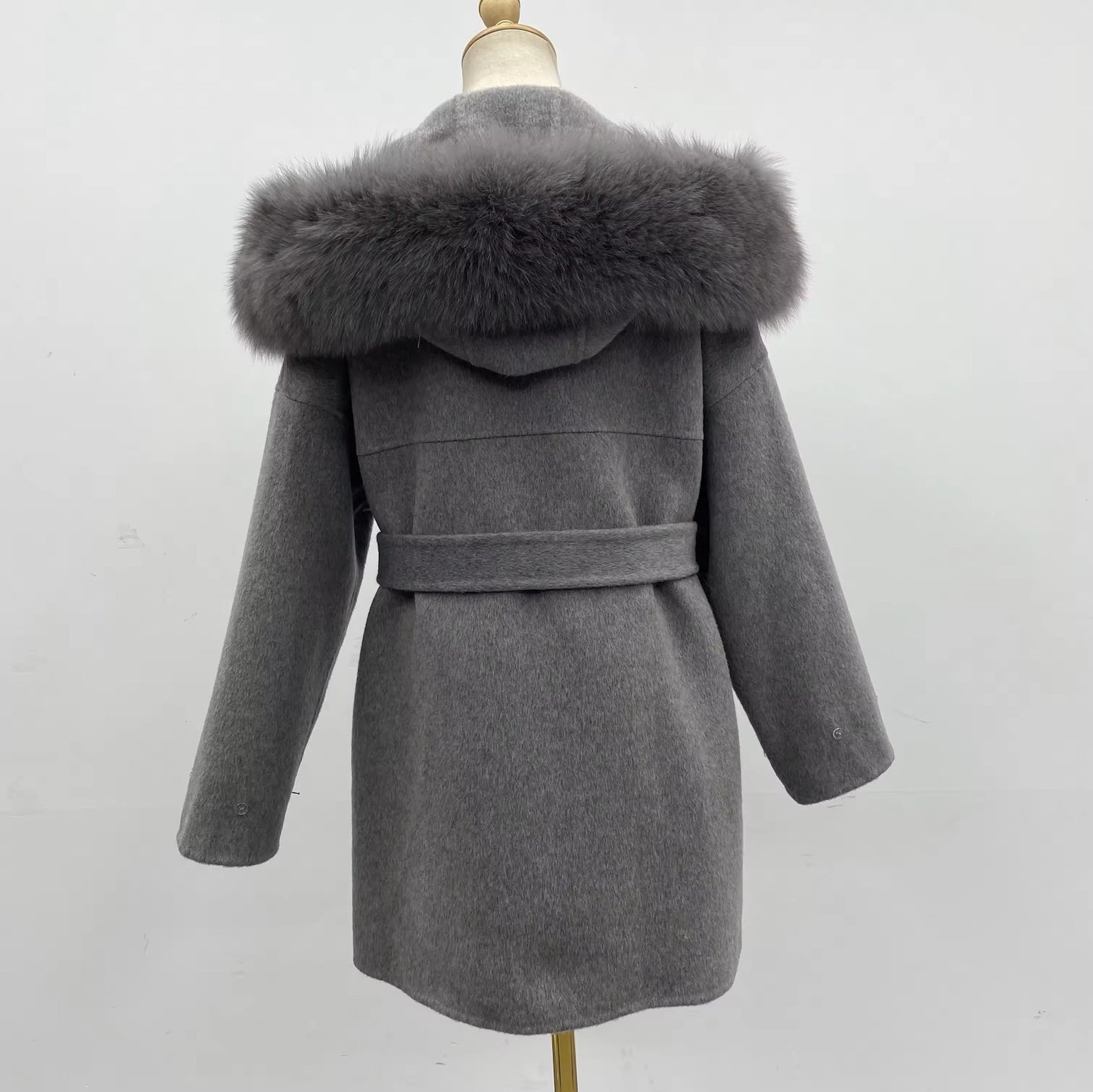 Noelia fur coat- grey