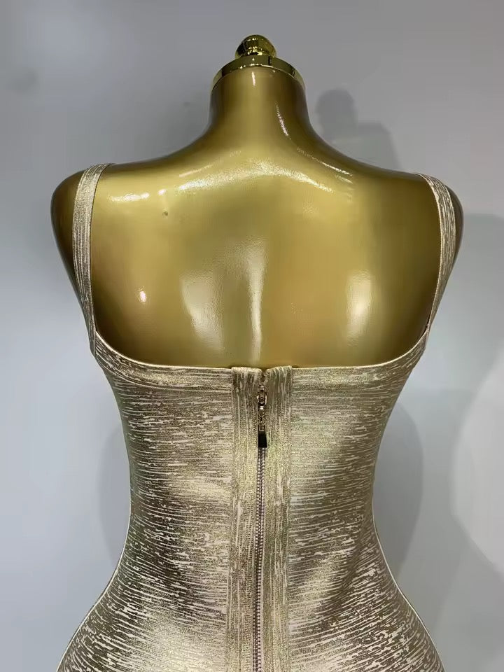 Sarah bandage dress- golden