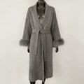 Betsy fur coat- long grey