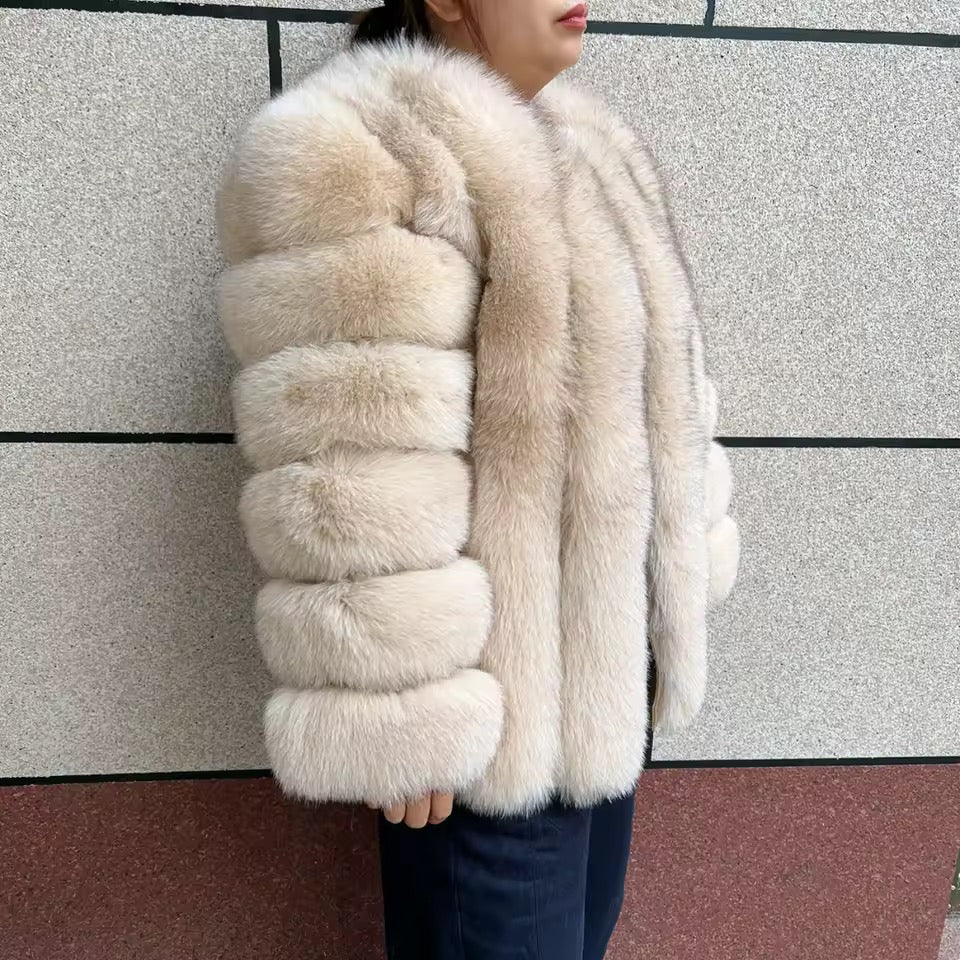 Isabella fur coat- beige