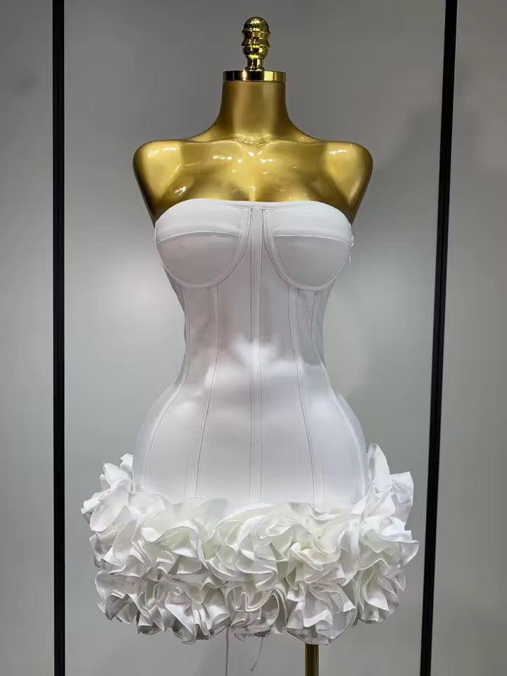 Deanna bandage dress- white