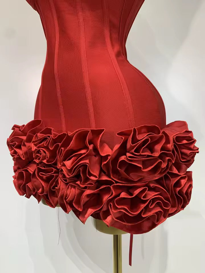 Deanna bandage dress- red
