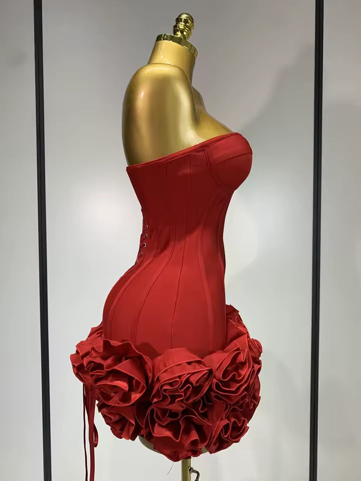 Deanna bandage dress- red