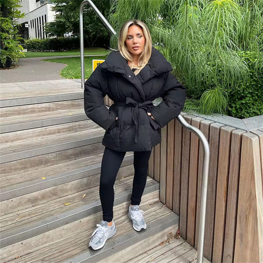 Lala puffer jacket- black
