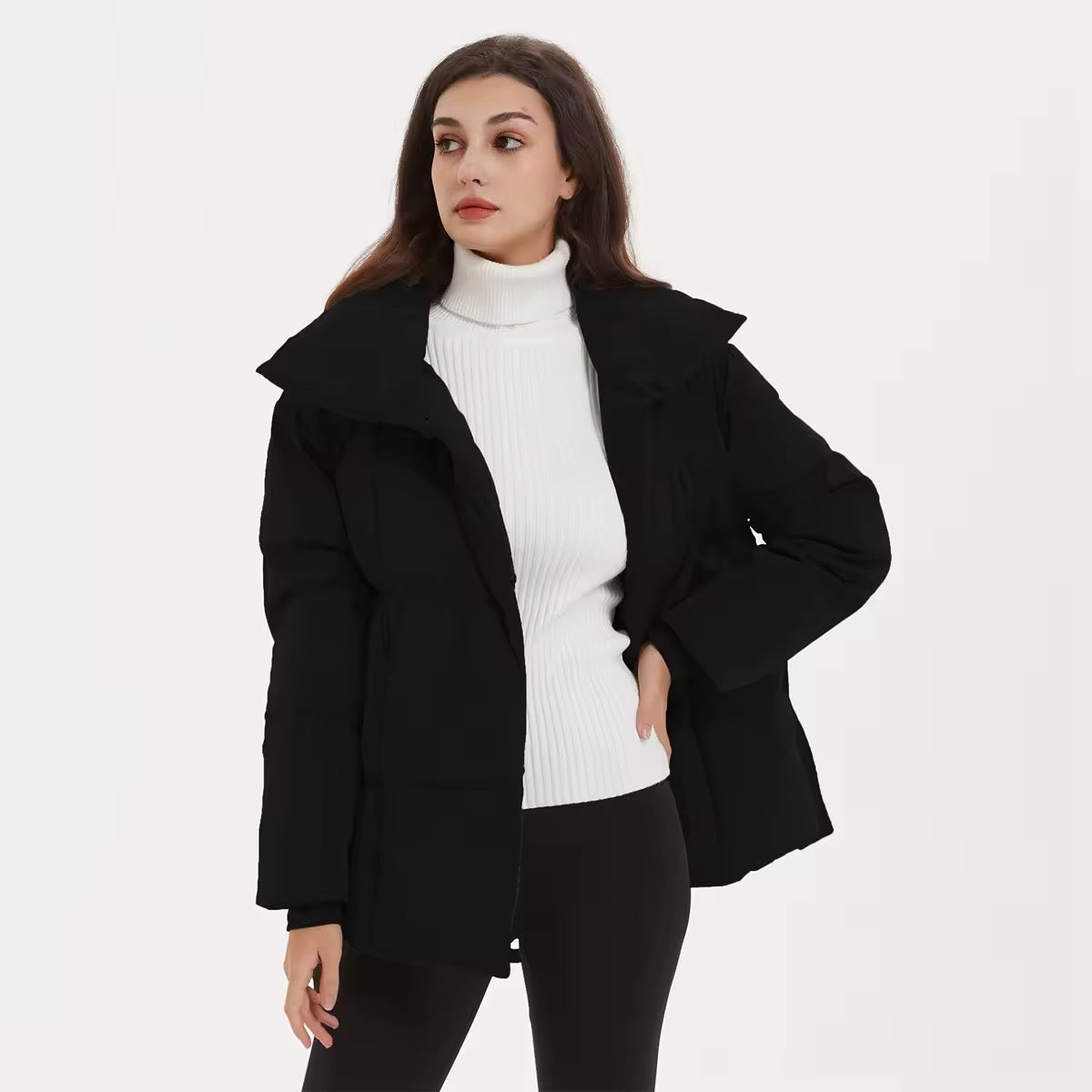 Lala puffer jacket- black