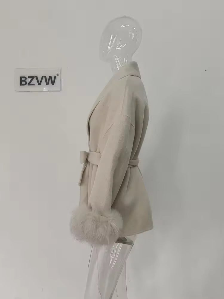 Betsy fake fur coat- beige