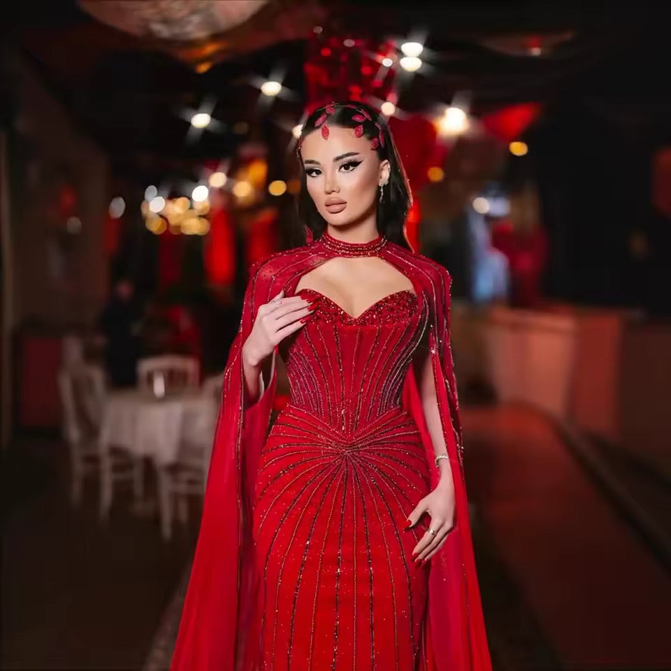 Linda dress- red