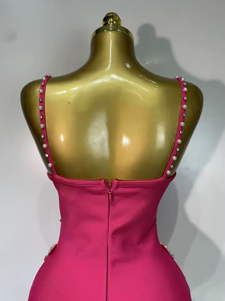 Morgan bandage dress- pink