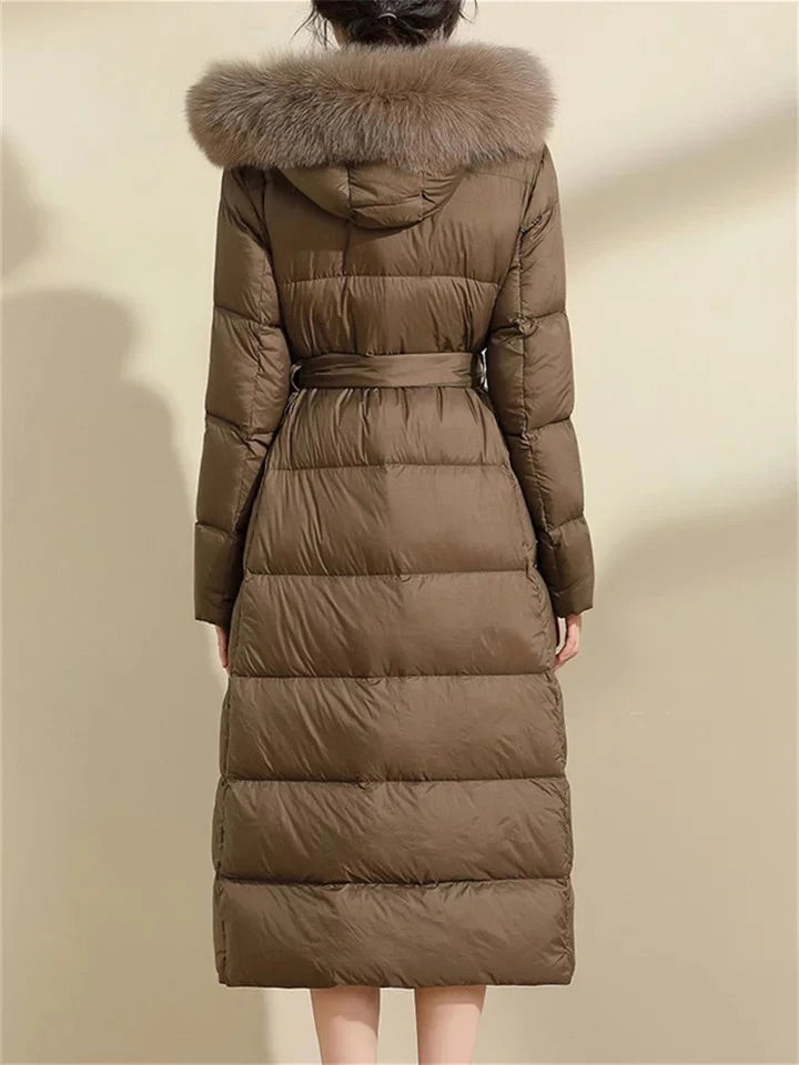 Belle down coat- brown