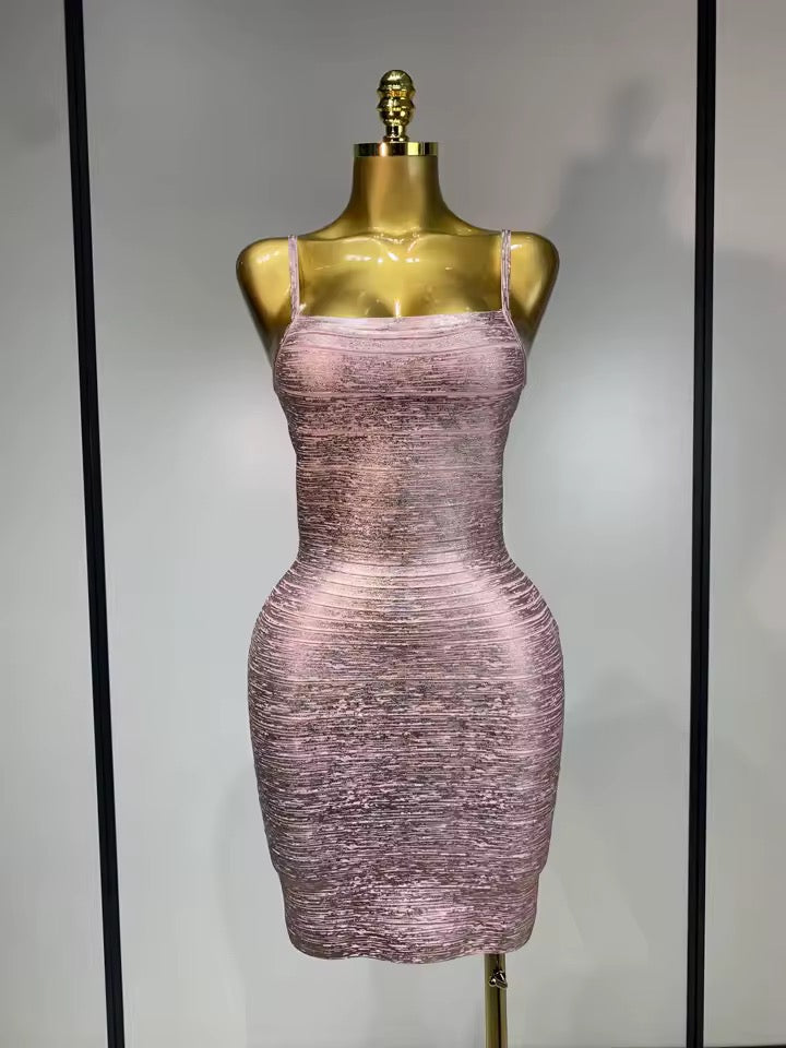 Marlena bandage dress- pink